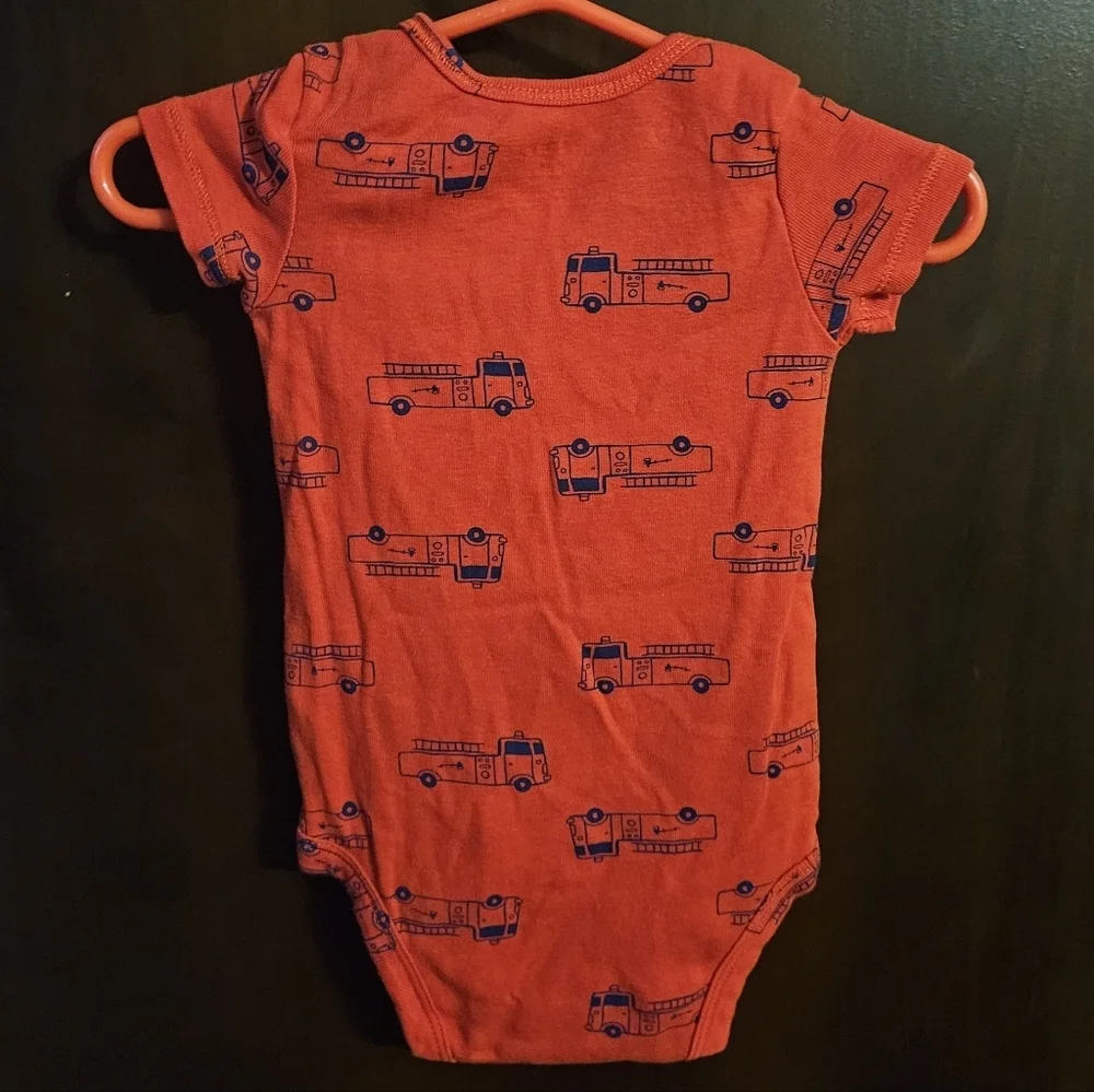 Carter's Red Fire Truck Bodysuit